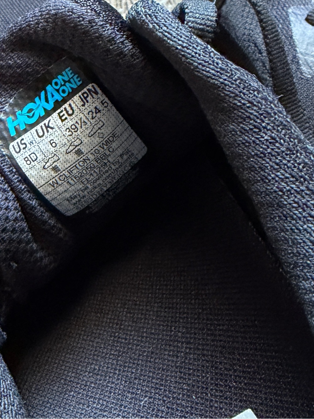 Hoka All-Black Athletic Running Shoes - Picture 5 of 10